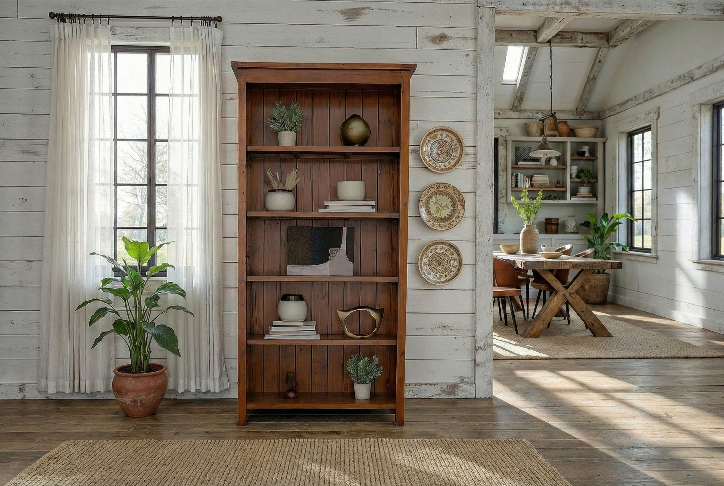 チェスト・キャビネット Antique (30 Bookrack Mid-Century Caster Shelf open Book チェスト・キャビネット