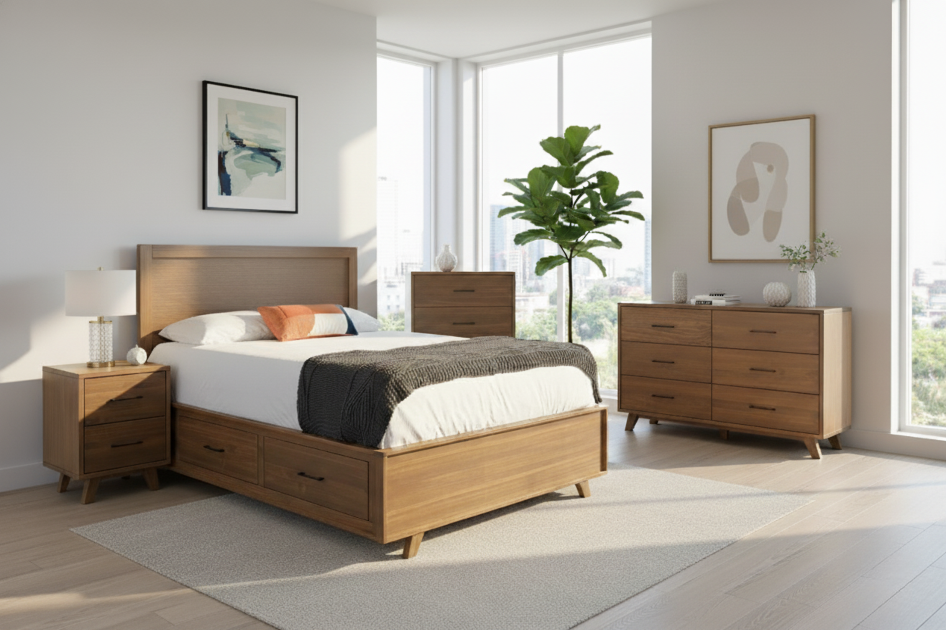 Alistair Wooden Storage Bed Frame in Victoria