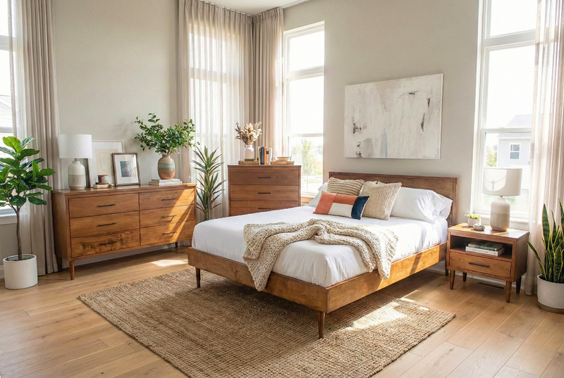 Alvin Wooden Bed Frame Victoria