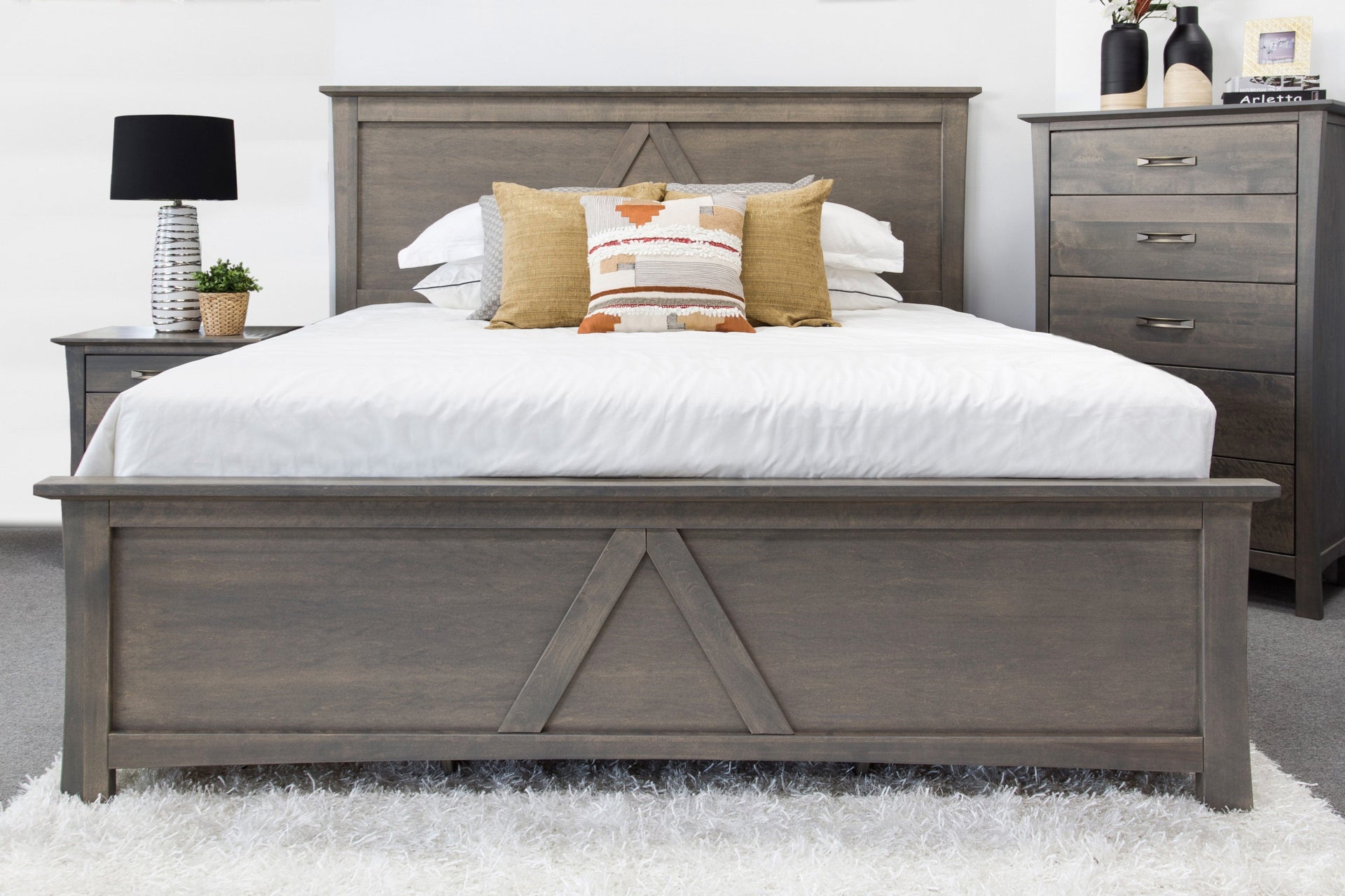 megan solid wood storage bed frame