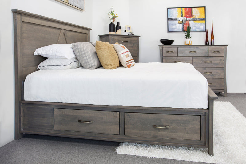 megan solid wood storage bed frame