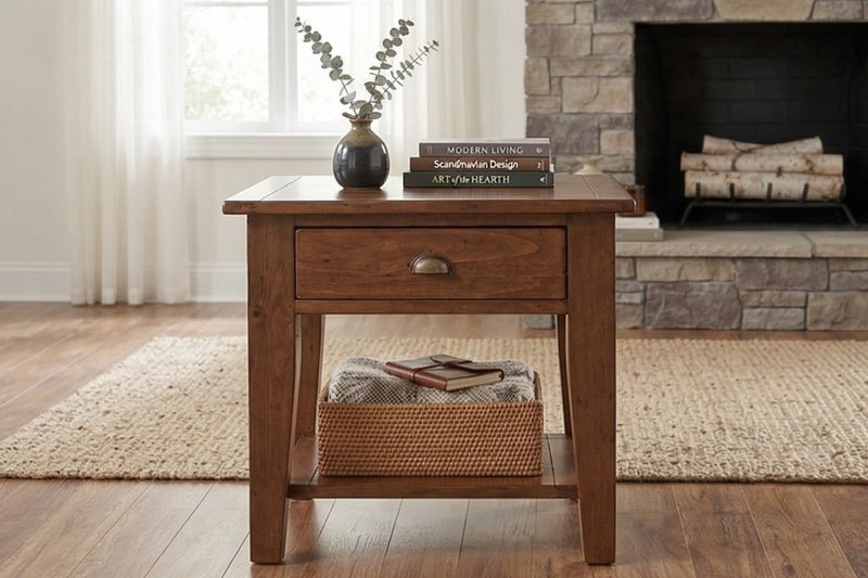 Old World Reclaimed End Table