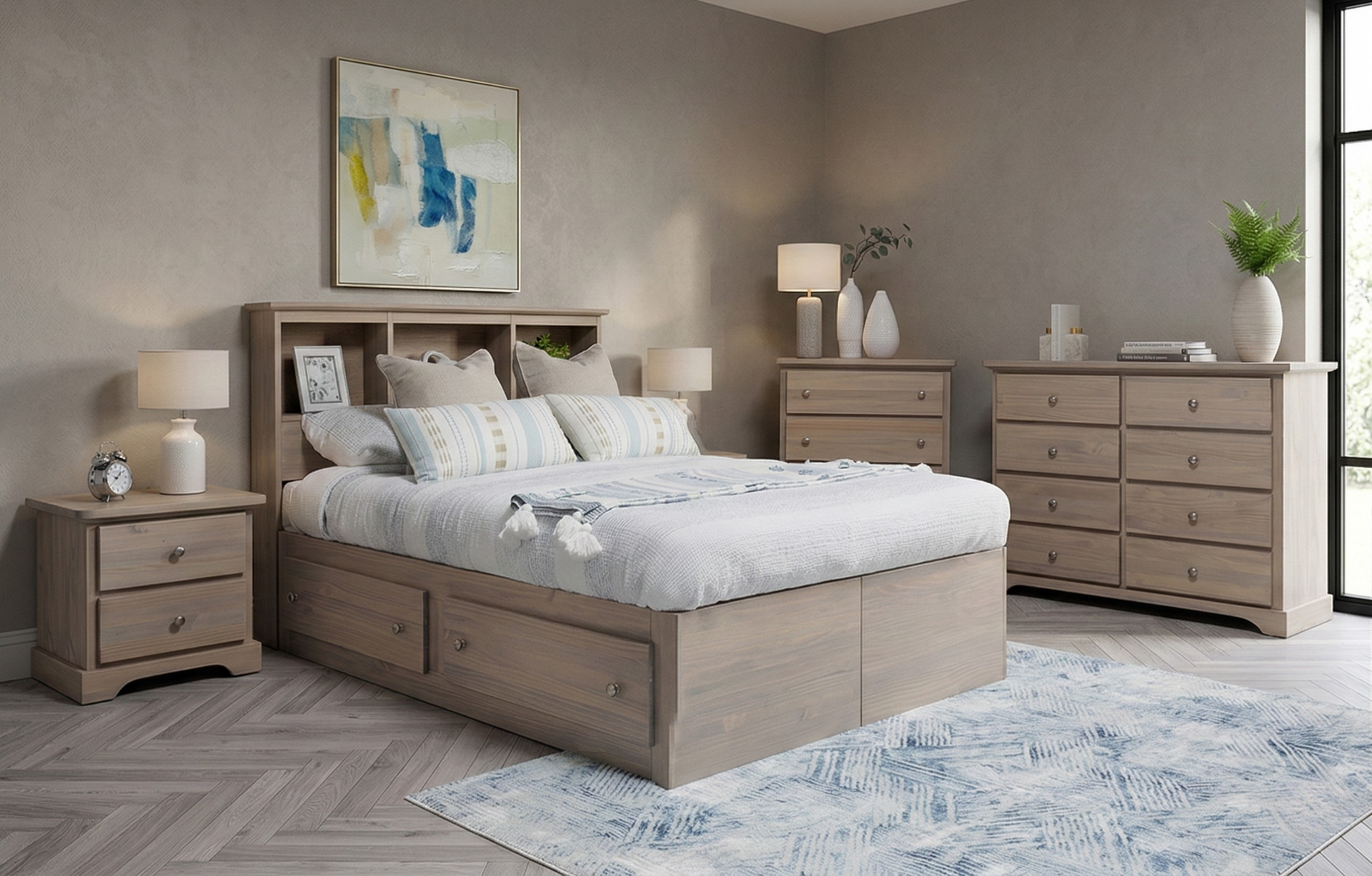 Mates Wood Platform Storage Bed Frame