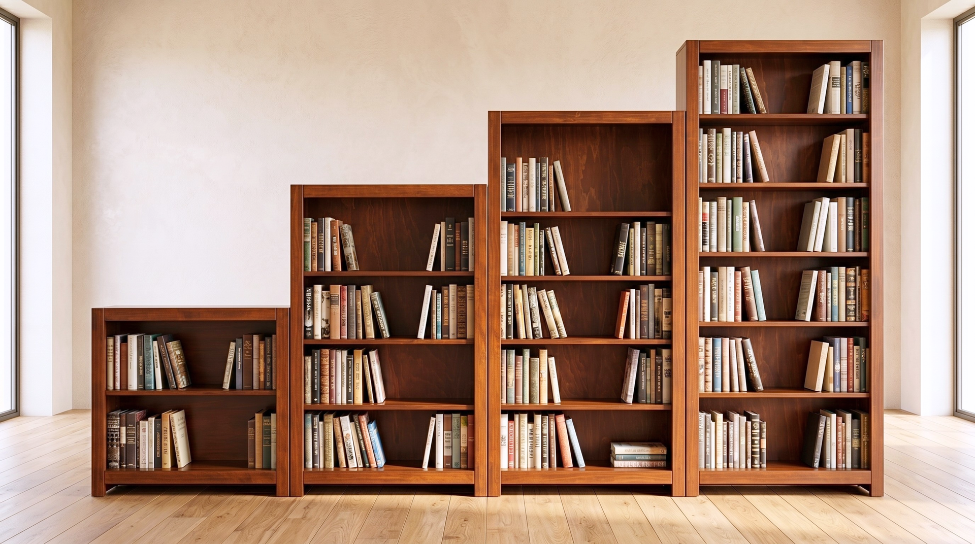 24" Wide Square Cut  Bookcase