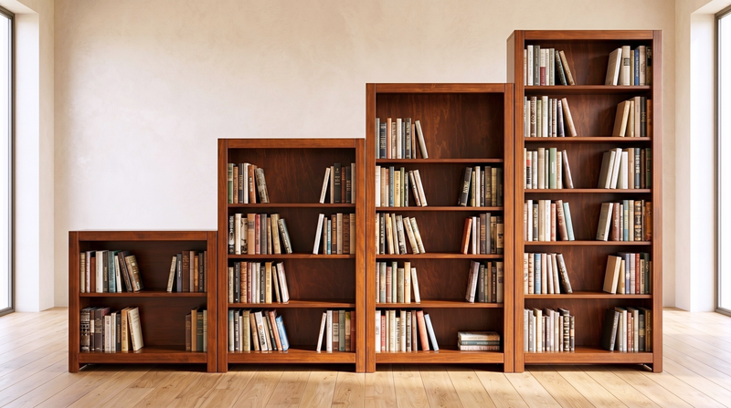 24" Wide Square Cut  Bookcase