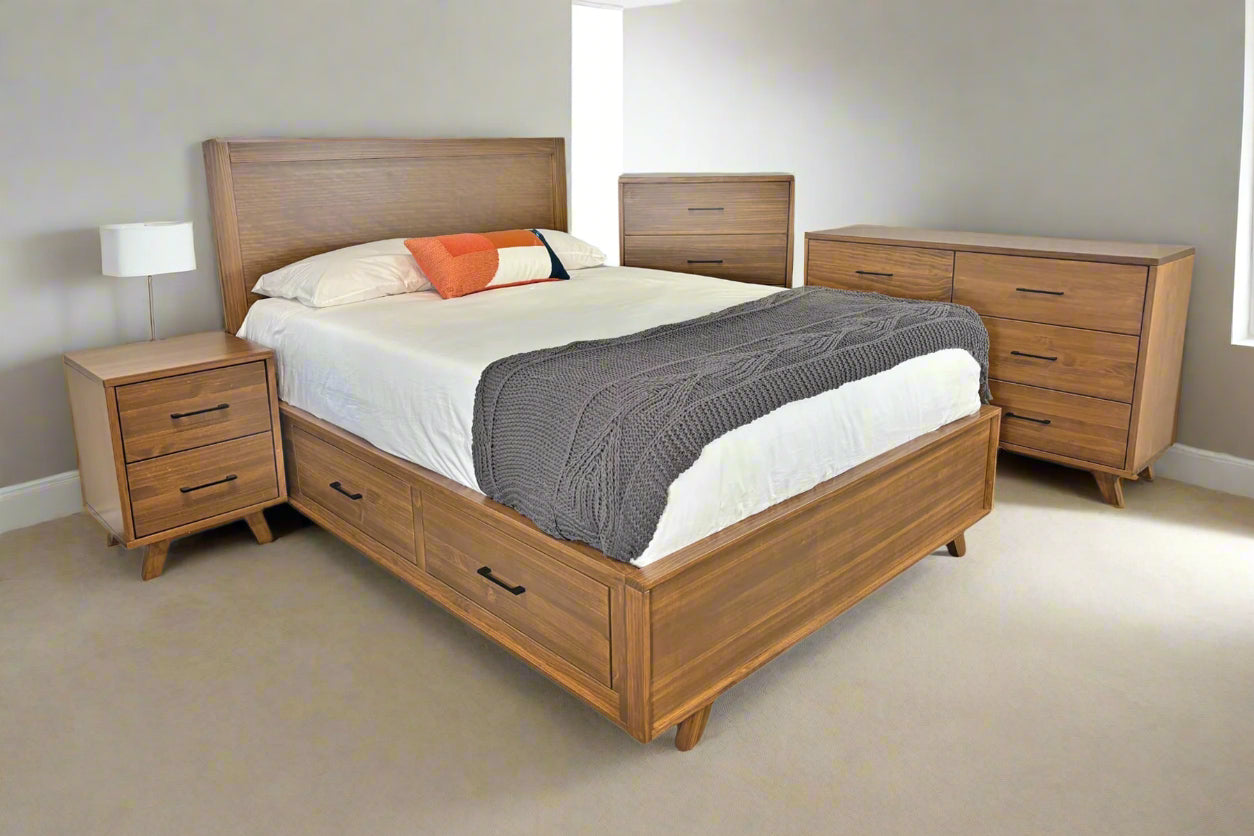 Alistair Wooden Storage Bed Frame in Victoria