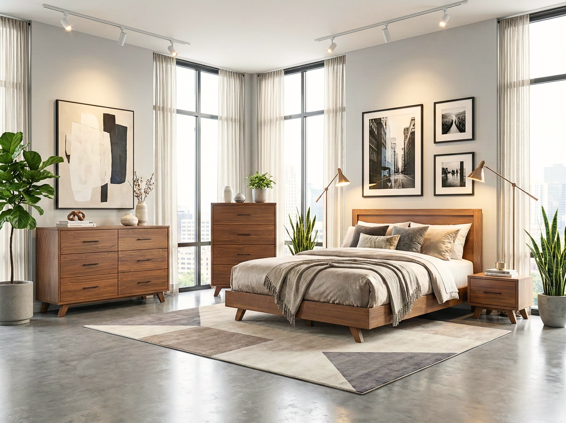 Alistair Low-Profile Wood Bed Frame in Victoria