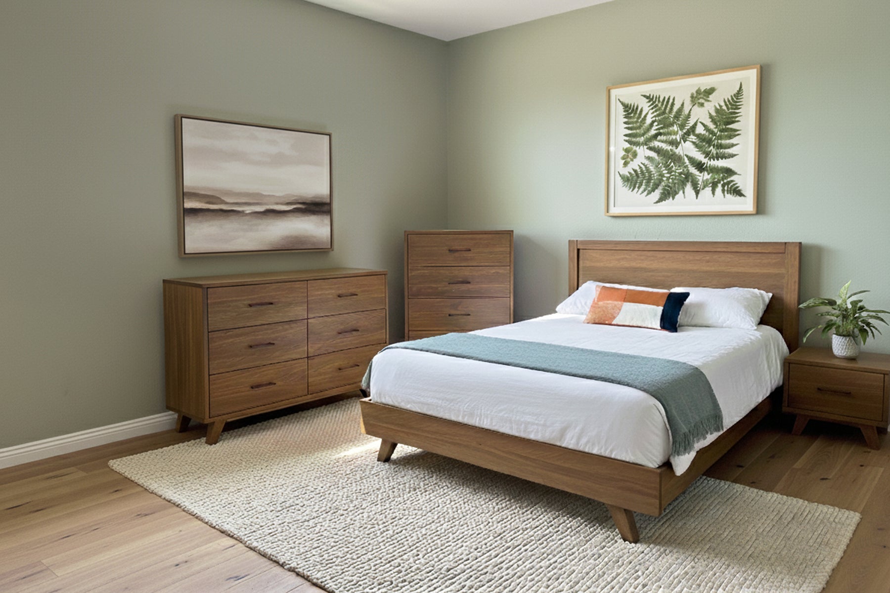 Alistair Low-Profile Wood Bed Frame in Victoria