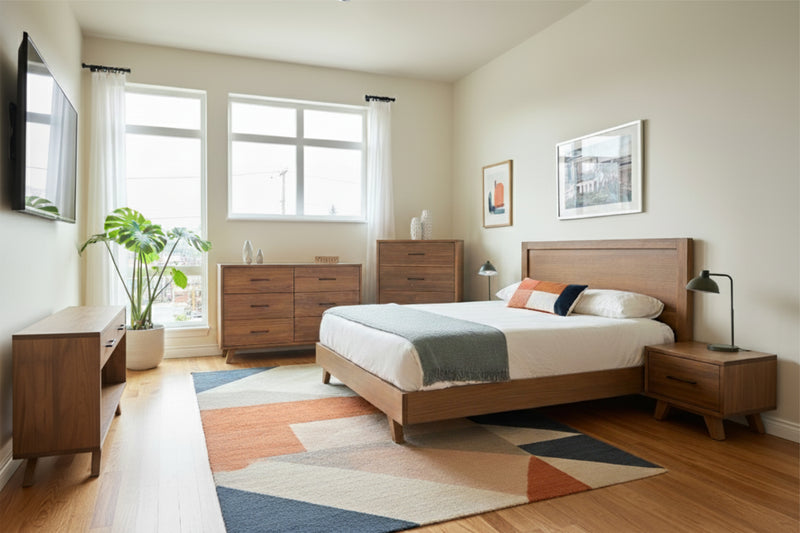 Alistair Low-Profile Wood Bed Frame in Victoria