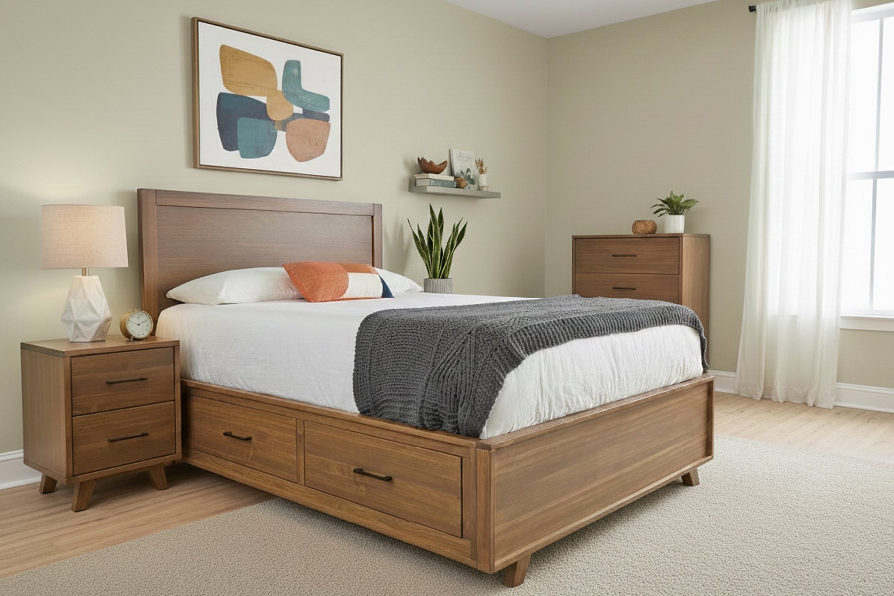 Alistair Wooden Storage Bed Frame in Victoria