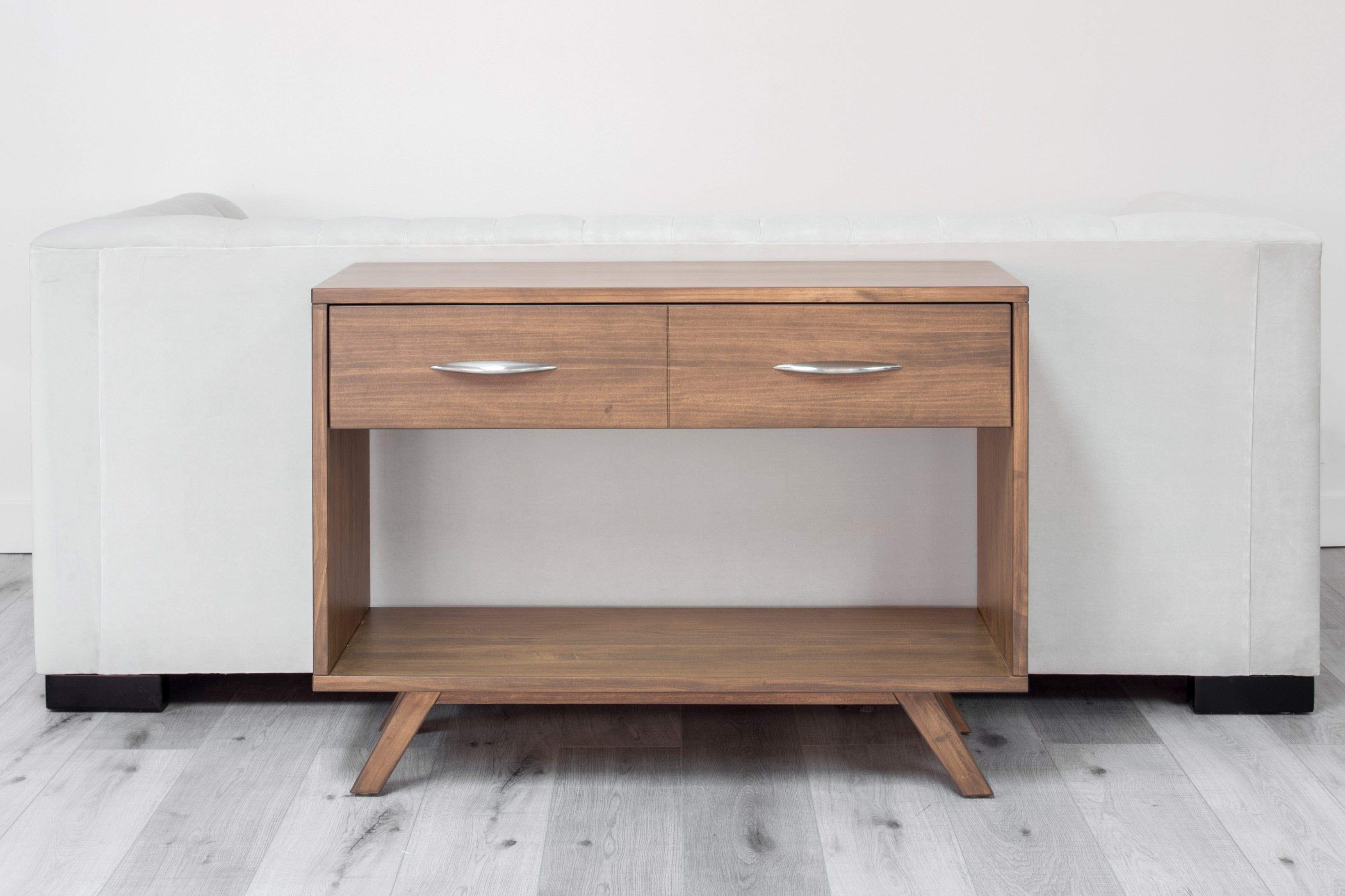 brandon solid wood sofa table scene