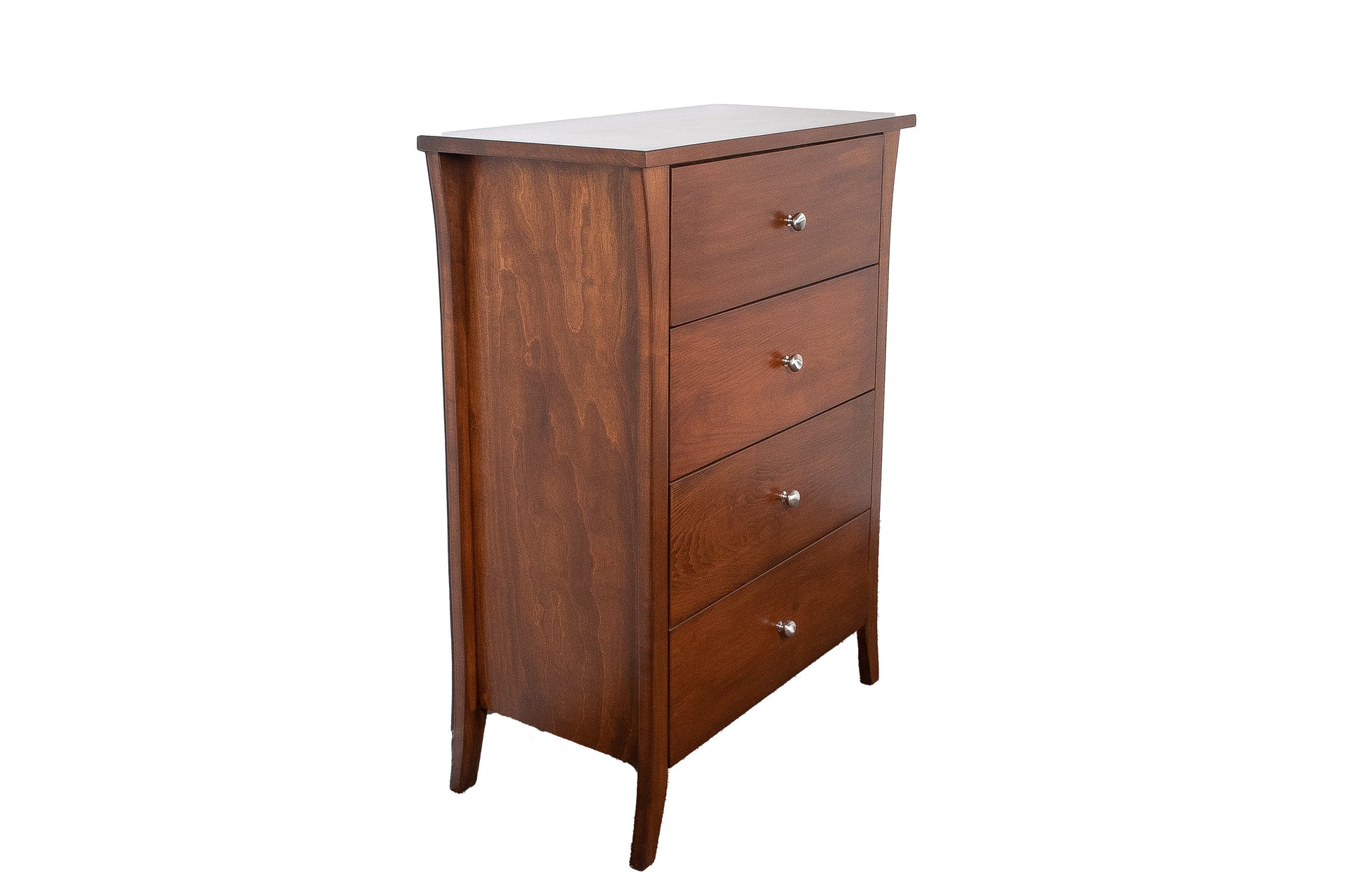 elegance solid wood chest in chocolate cherry side