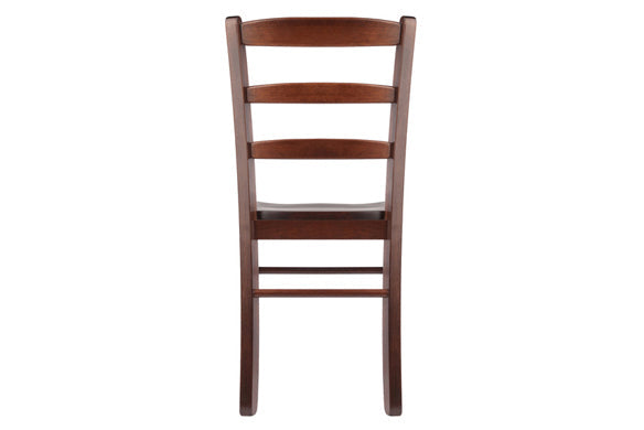 solid wood ladder back chairs walnut