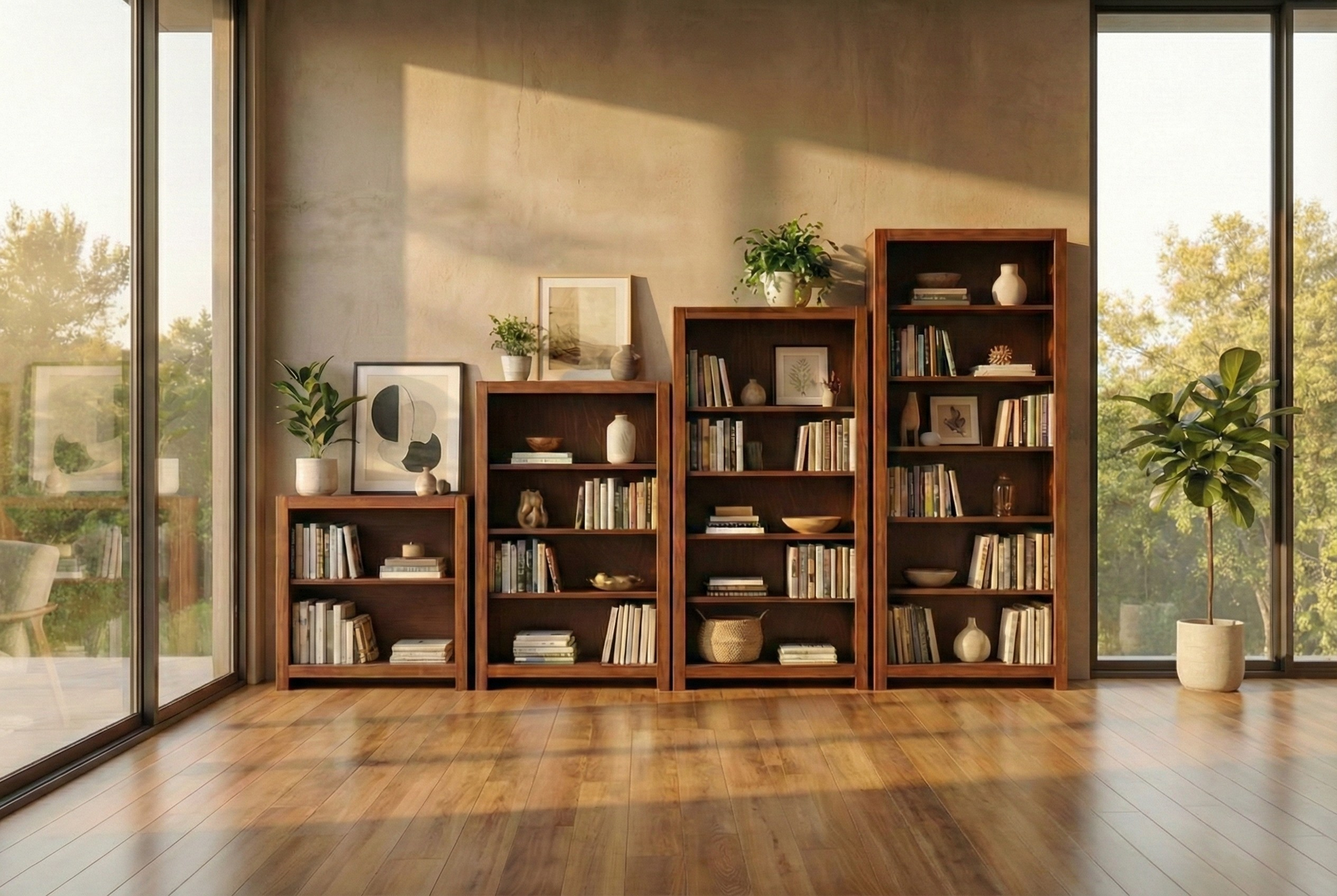 24" Wide Square Cut  Bookcase