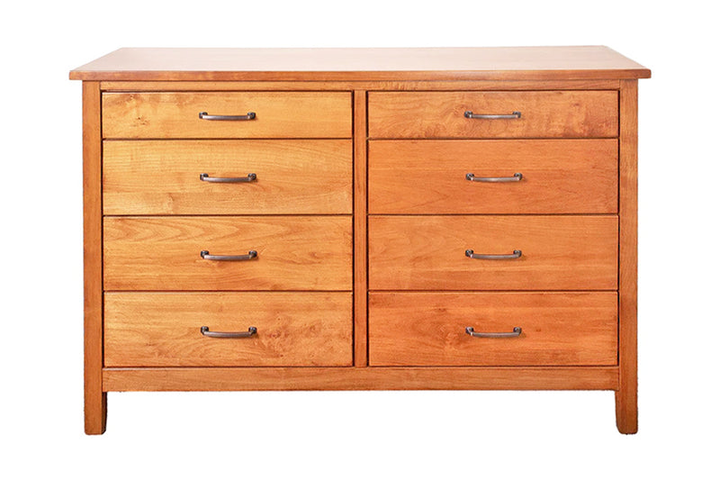 A classic Post & Panel dresser with multiple drawers, made of wood with a beautiful finish.