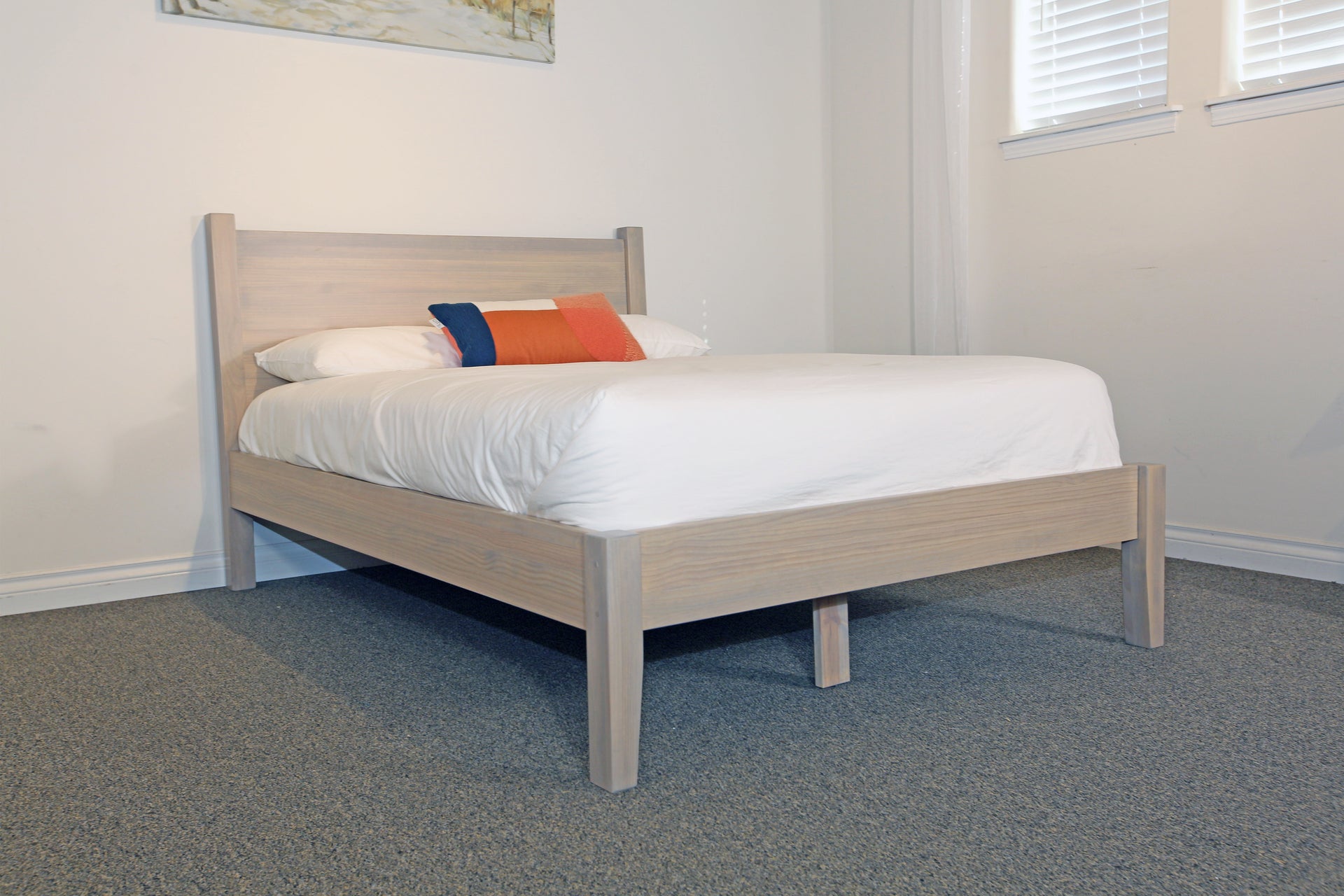 Solid Headboard Platform Bed Frame in Victoria