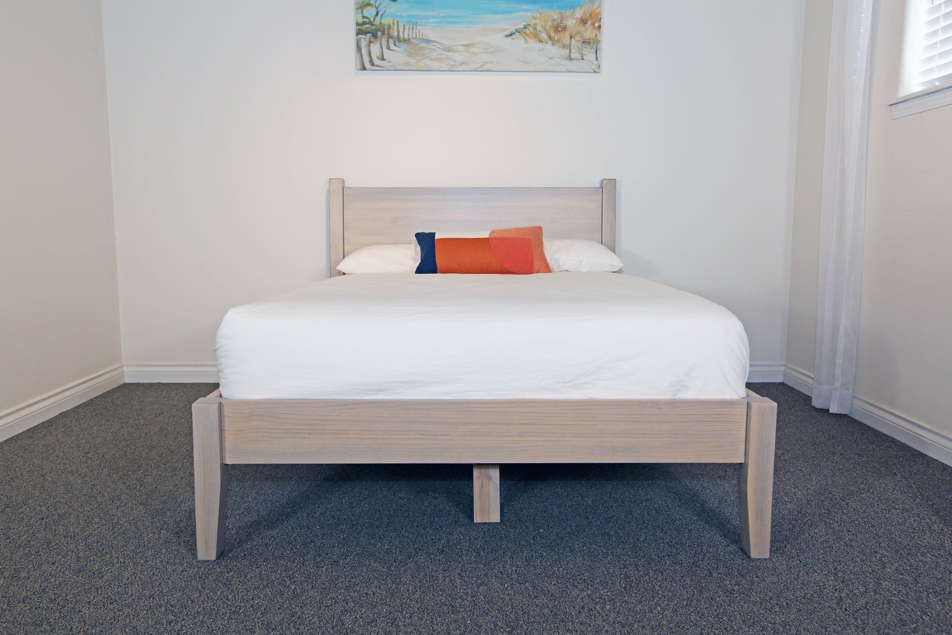 Solid Headboard Platform Bed Frame in Victoria