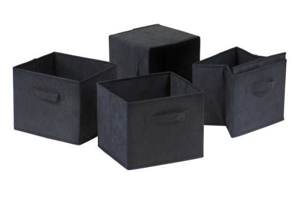 foldable nylon baskets black