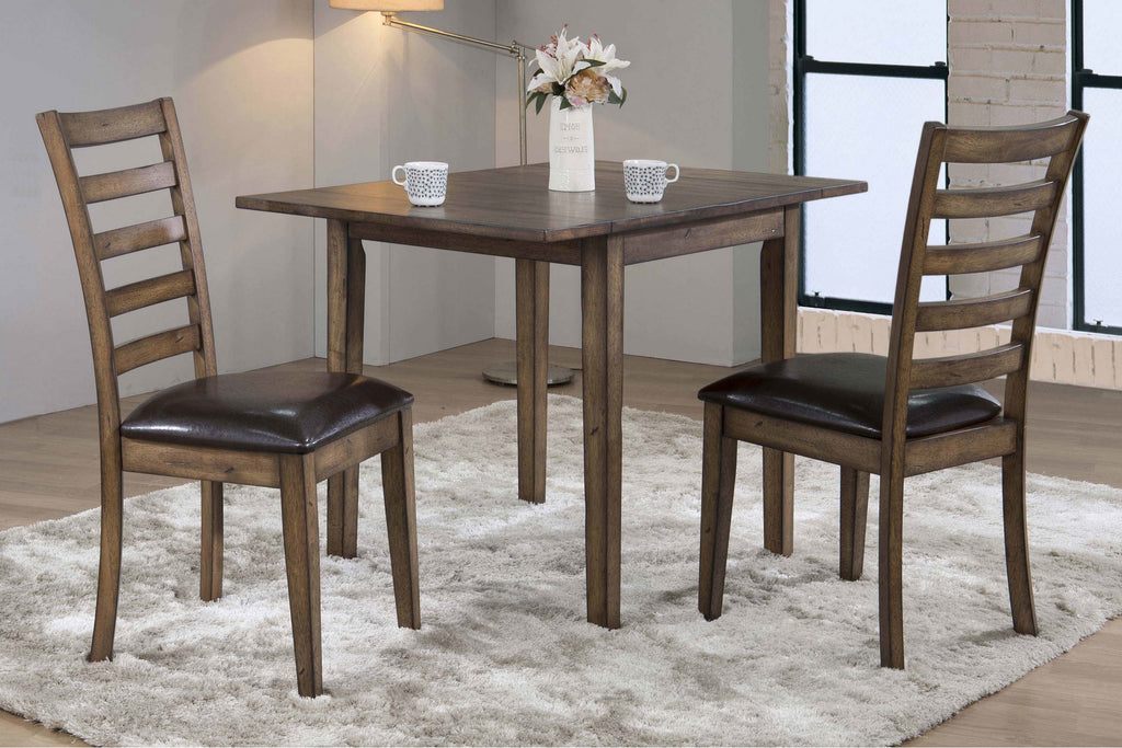 newport small table with vinyl chairs