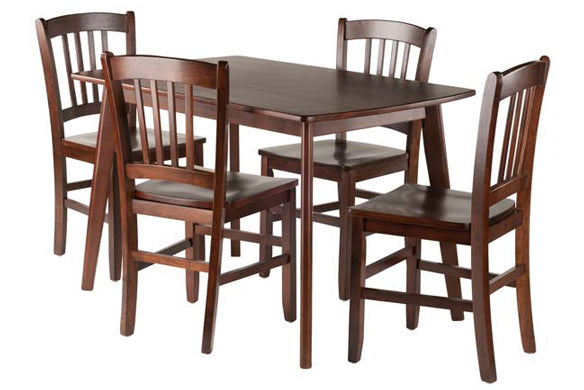 angler solid wood table with chairs