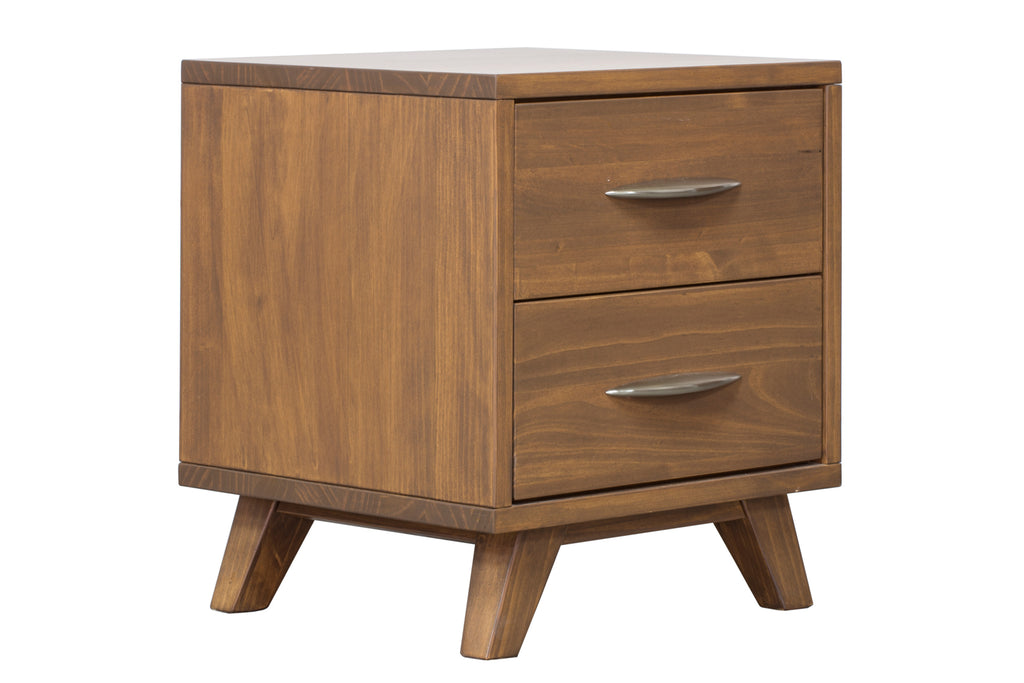 brandon solid wood two-drawer nightstand