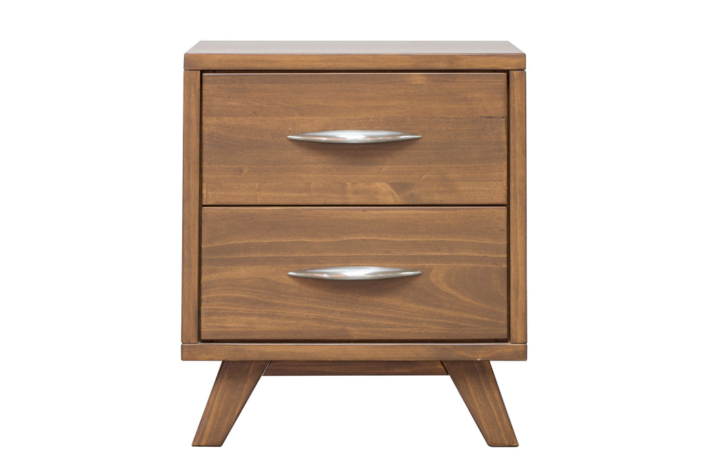 brandon solid wood two-drawer nightstand