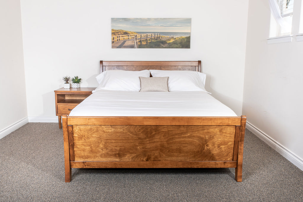elegance solid wood bed frame - walnut