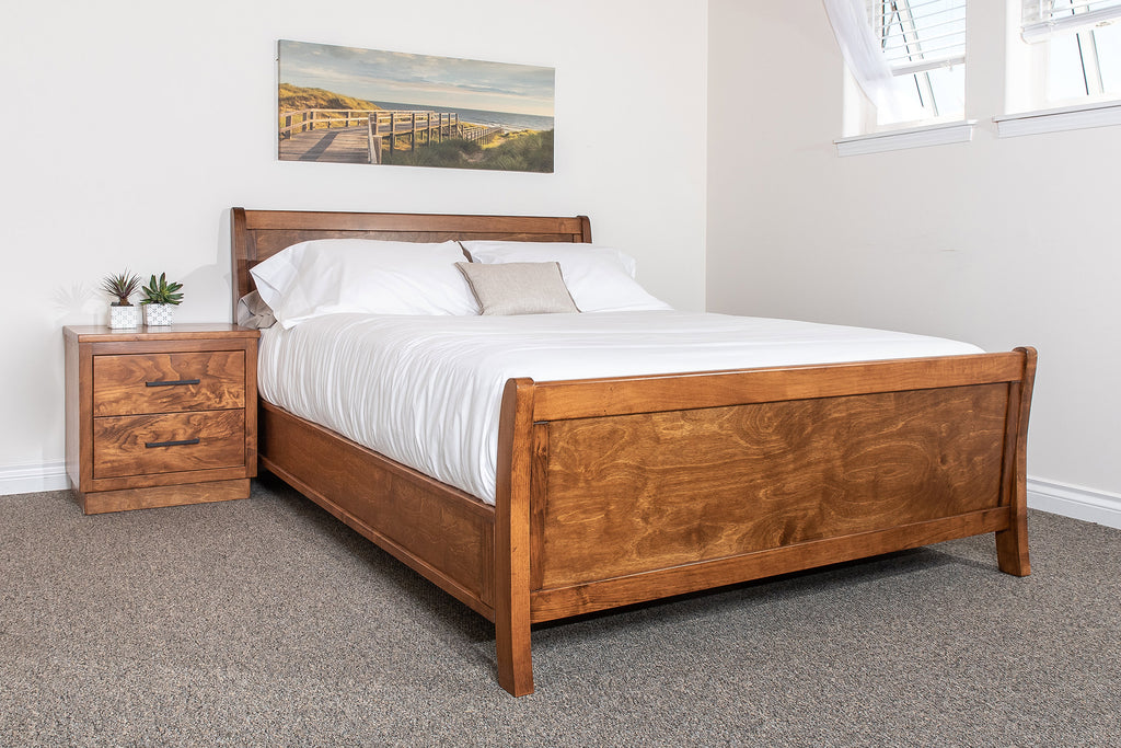 elegance solid wood bed frame - walnut