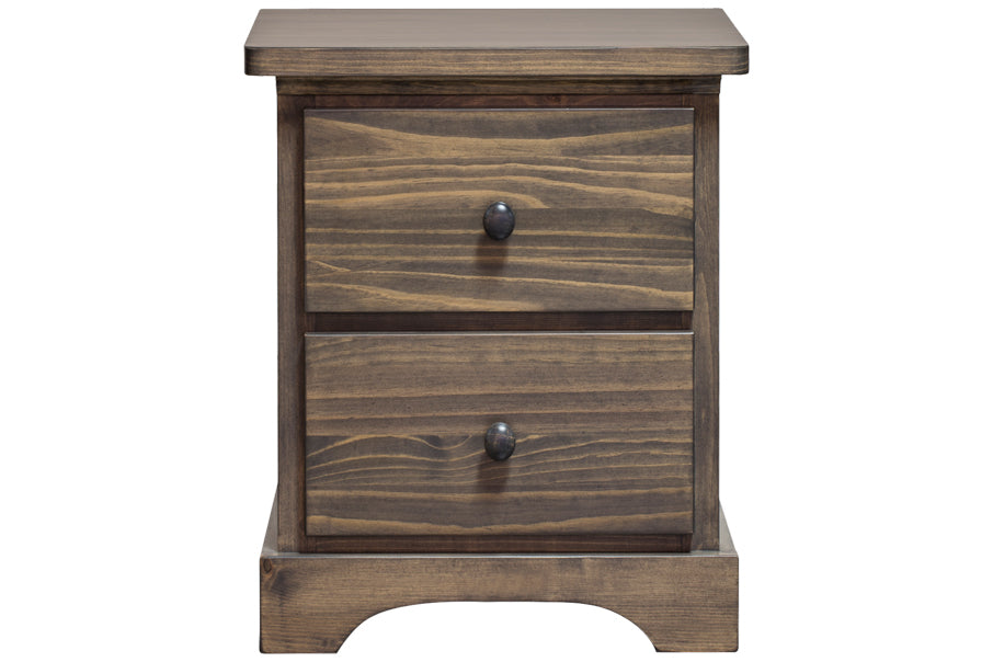 polo solid wood nightstand 2 drawer 
