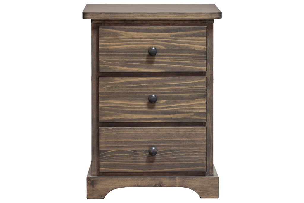 polo solid wood nightstand 3 drawer