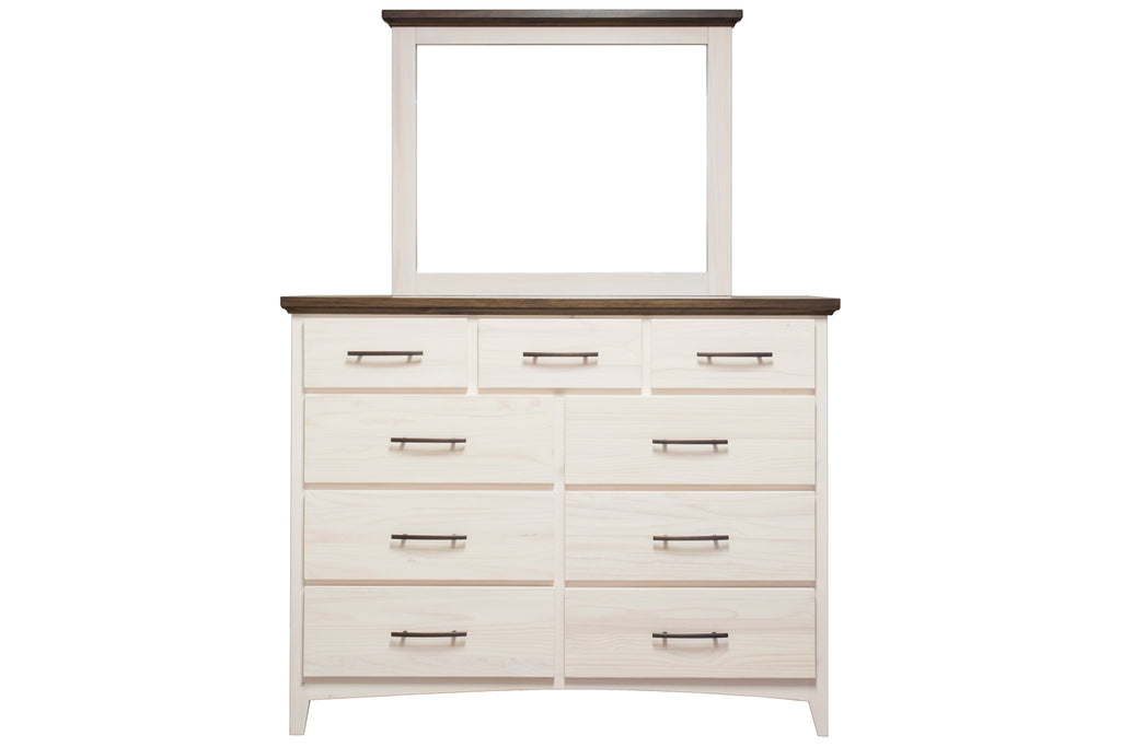 Sophia 2-tone dresser 9 drawer with mirror
